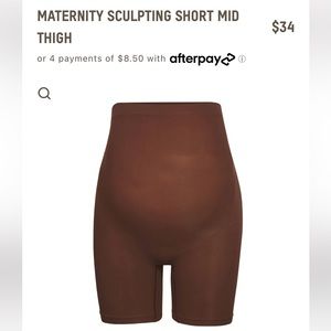 SKIMS maternity sculpting short mid thigh sz S/M